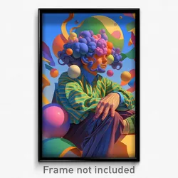 Art Poster - Wavy Circus (Psychedelic Trippy Weird 11x17 Print)