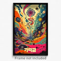 Hebrew Movie Poster - Bold Track (Israel Psychedelic Art Retro Film Print)