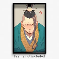 Anime Art Poster - Man Feeling Discontentment, Zigzag Egg Hair Ornament (Print)