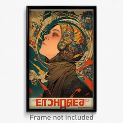 Russian Movie Poster - Boy Feeling Ennui, Yellowish Brown Scarf (Art Print)