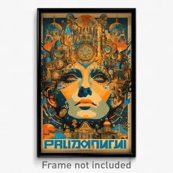 Russian Movie Poster - Vivid Asylum (Russia Psychedelic Art Retro Film Print)