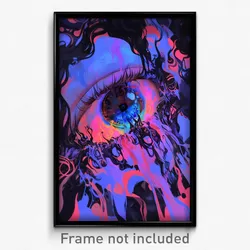 Art Poster - Frightening Downs (Psychedelic Trippy Weird 11x17 Print)
