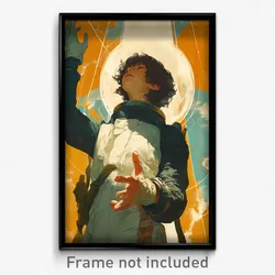 Movie Art Poster - Boy Feeling Fascination, Artistic Santa Gloves (Film Print)