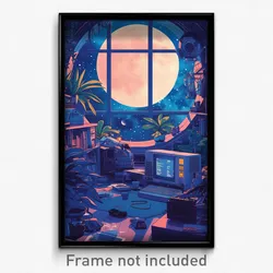 Movie Art Poster - Old Home (Psychedelic Trippy Weird Retro Cartoon Film Print)