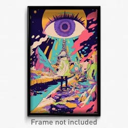 Icelandic Movie Poster - Novel Beacon (Iceland Psychedelic Art Retro Film Print)