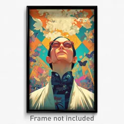 Thai Movie Poster - Man Feeling Carefree, Rectangular White Dress (Art Print)