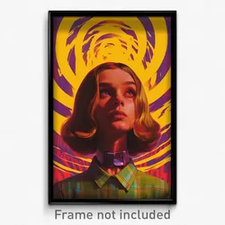 Russian Movie Poster - Girl Feeling Caring, Candid Purple Choker (Art Print)