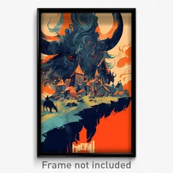 Icelandic Movie Poster - Dirty Hovel (Iceland Psychedelic Art Retro Film Print)
