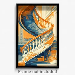Greek Movie Poster - Advanced Balustrade (Greece Retro Film Art Print)