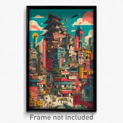 Thai Movie Poster - Big Slum (Thailand Psychedelic Trippy Art Retro Film Print)