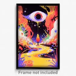 Art Poster - Dangerous Creek (Psychedelic Trippy Weird 11x17 Cartoon Print)