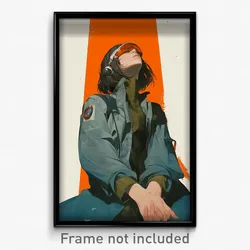 Movie Art Poster - Woman Feeling Indifference, Accomplished Headband (Print)