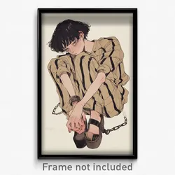 Art Poster - Boy Feeling Stressed Wearing Gentle Prison Clothes (Art Print)