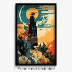 Greek Movie Poster - Boy Feeling Glumness, Gentle Two Tone Dress (Art Print)