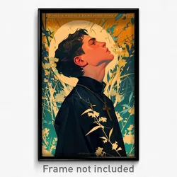 Russian Movie Poster - Boy Feeling Enchanted, Pretty Black Sweater (Art Print)