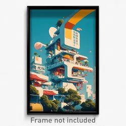 Vietnamese Movie Poster - Narrow Futuristic Architecture (Film Art Print)