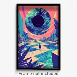 Hebrew Movie Poster - Plastic Portal (Israel Psychedelic Art Retro Film Print)