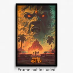 Bollywood Movie Poster - Mushy Dam (India Retro Hindi Film Art Print)