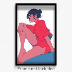Anime Art Poster - Girl Feeling Outrage Wearing Glaring Costume Switch (Print)
