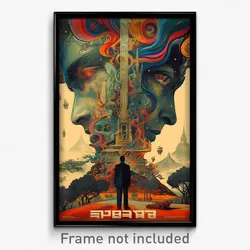 Hebrew Movie Poster - Unkempt Pasture (Israel Psychedelic Art Retro Film Print)