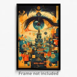 Thai Movie Poster - Musty Granary (Thailand Psychedelic Art Retro Film Print)