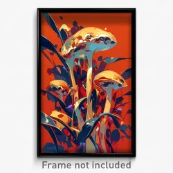 Art Poster - Orange Pike (Psychedelic Trippy Weird 11x17 Print)