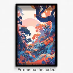 Movie Art Poster - Muted Coral Reef (Psychedelic Retro Weird Film Print)