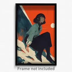 Movie Art Poster - Girl Feeling Comfortable, Amusing Tented Shirt (Film Print)