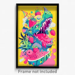 Art Poster - Fruity Gargoyle (Psychedelic Trippy Weird 11x17 Cartoon Print)