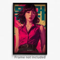 Korean Movie Poster - Woman Feeling Possessive, Bright Pink Vest (Art Print)