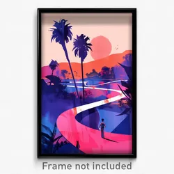 Icelandic Movie Poster - Elegant Los Angeles (Iceland Retro Film Art Print)