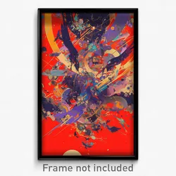 Art Poster - Red Commons (Psychedelic Trippy Weird 11x17 Print)