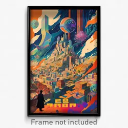 Hebrew Movie Poster - Crazy Wall (Israel Psychedelic Art Retro Film Print)