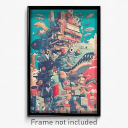 Movie Art Poster - Mushy Drawing (Psychedelic Trippy Retro Cartoon Film Print)