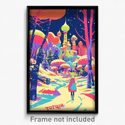 Russian Movie Poster - Wiggly Snowfields (Russia Retro Film Art Print)