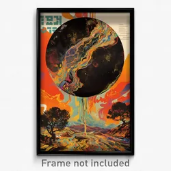 Hebrew Movie Poster - Spherical Scar (Israel Psychedelic Art Retro Film Print)
