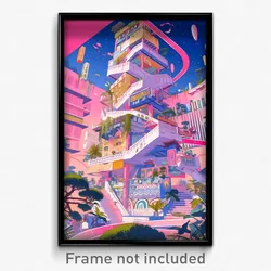 Korean Movie Poster - Zigzag Historical Architecture (Korea Film Art Print)