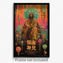 Hebrew Movie Poster - Lonely Barony (Israel Psychedelic Art Retro Film Print)