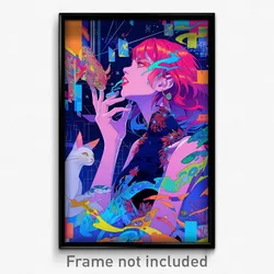 Art Poster - Energetic Mews (Psychedelic Trippy Weird 11x17 Print)