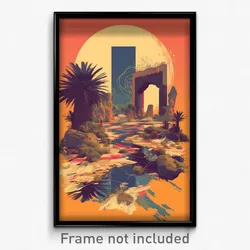 Hebrew Movie Poster - Accomplished Watering Hole (Israel Retro Film Art Print)