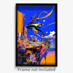 Art Poster - Enchanting Landing (Psychedelic Trippy Weird 11x17 Cartoon Print)