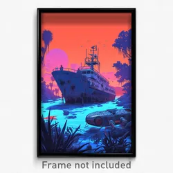 Movie Art Poster - Sentimental Sea Wreck (Psychedelic Retro Weird Film Print)