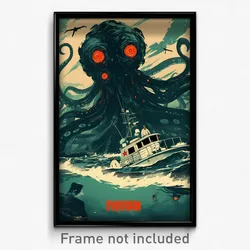 Russian Movie Poster - Tiny Ocean (Russia Psychedelic Art Retro Film Print)