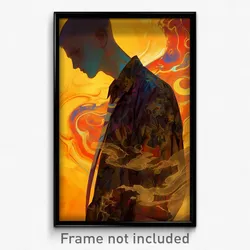 Art Poster - Boy Feeling Contentment, Luxurious Side Tie Shirt (Art Print)