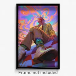 Art Poster - Man Feeling Bliss Wearing Nifty Bobby Socks (Art Print)