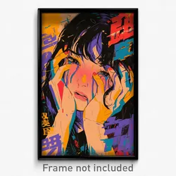 Korean Movie Poster - Girl Feeling Grief, Different Purple Ribbon (Art Print)
