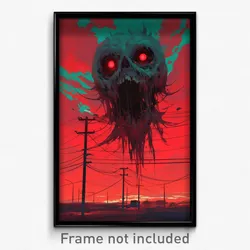 Art Poster - Acidic Maw (Psychedelic Trippy Weird 11x17 Cartoon Print)