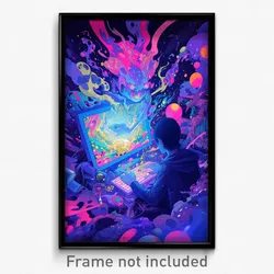 Icelandic Movie Poster - Busy Staith (Iceland Psychedelic Art Retro Film Print)