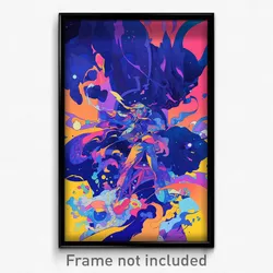 Art Poster - Stylish Galaxy Battle (Psychedelic Trippy Weird Cartoon Print)