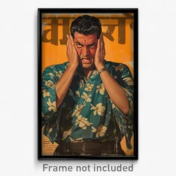 Bollywood Movie Poster - Man Feeling Offended, Imaginative Short Kimono (Print)